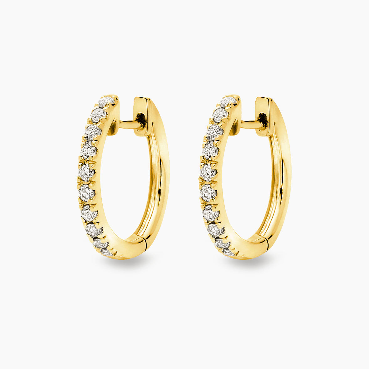 embrace 0.2ct diamond hoop earrings 18k gold