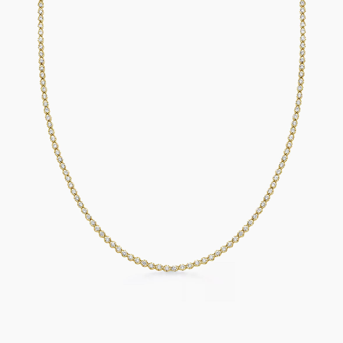 2.0ct diamond tennis necklace 18k gold