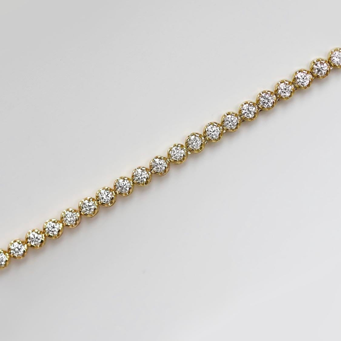 disco 3.0ct tennis bracelet 18k gold