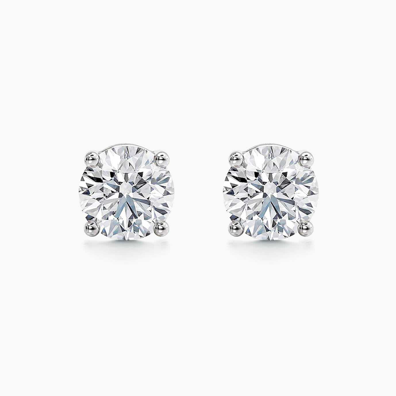 Embrace 0.8ct Solitaire Diamond Earrings in 18K White Gold