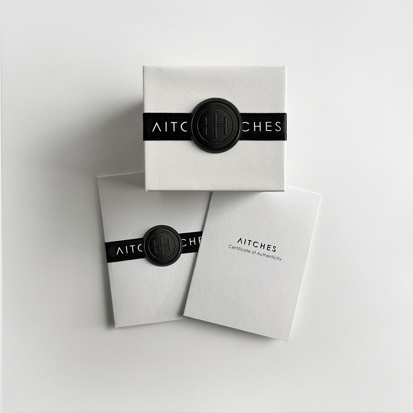 aitches premium jewelry box and certificate