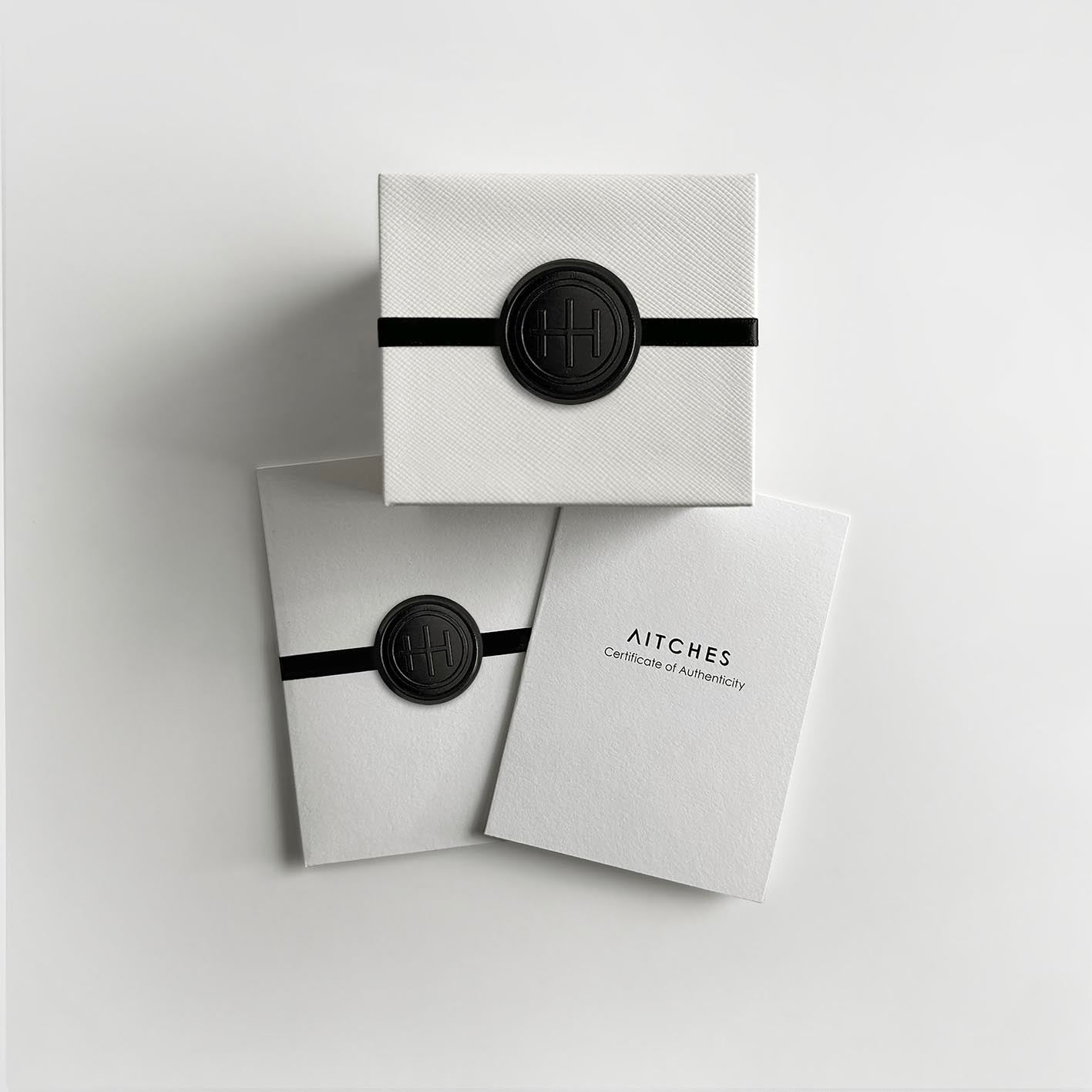 aitches premium jewelry box and certificate
