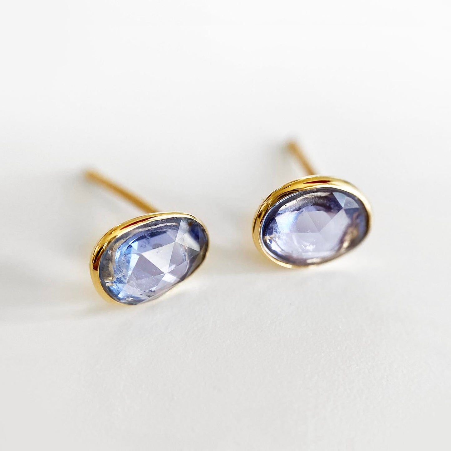 love more blue sapphire earrings 18k gold zoom