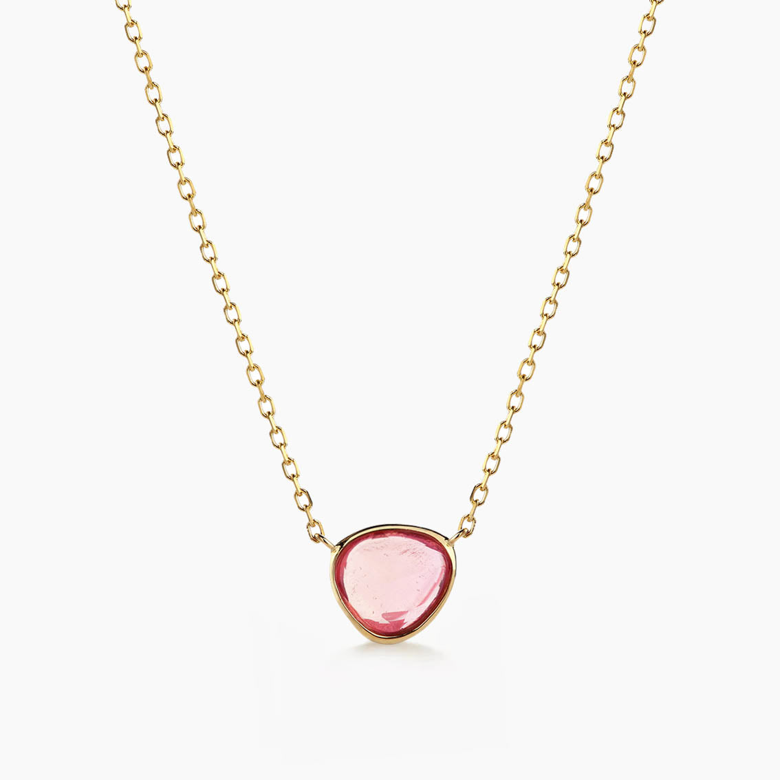 love more pink sapphire necklace 18k gold