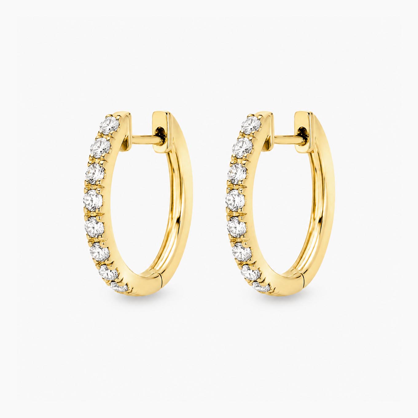 embrace 0.2ct diamond hoop earrings 18k gold
