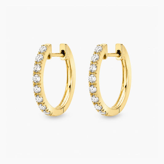 embrace 0.2ct diamond hoop earrings 18k gold