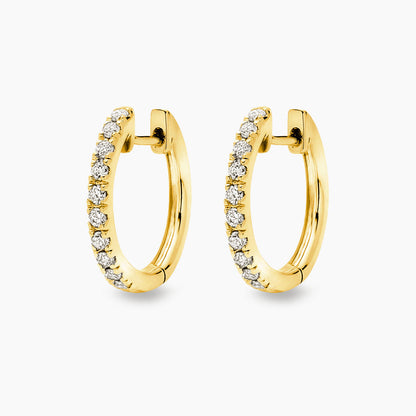 embrace 0.2ct diamond hoop earrings 18k gold