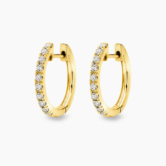 embrace 0.2ct diamond hoop earrings 18k gold
