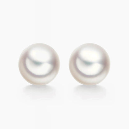 12mm south sea white pearl earrings in 18k gold