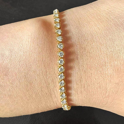 Disco 2.0ct Diamond Tennis Bracelet in 18K Gold