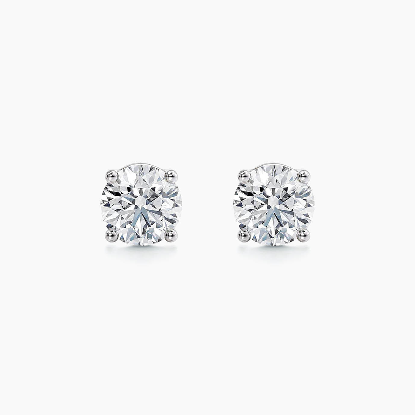 0.4ct diamond stud earrings in 18k white gold