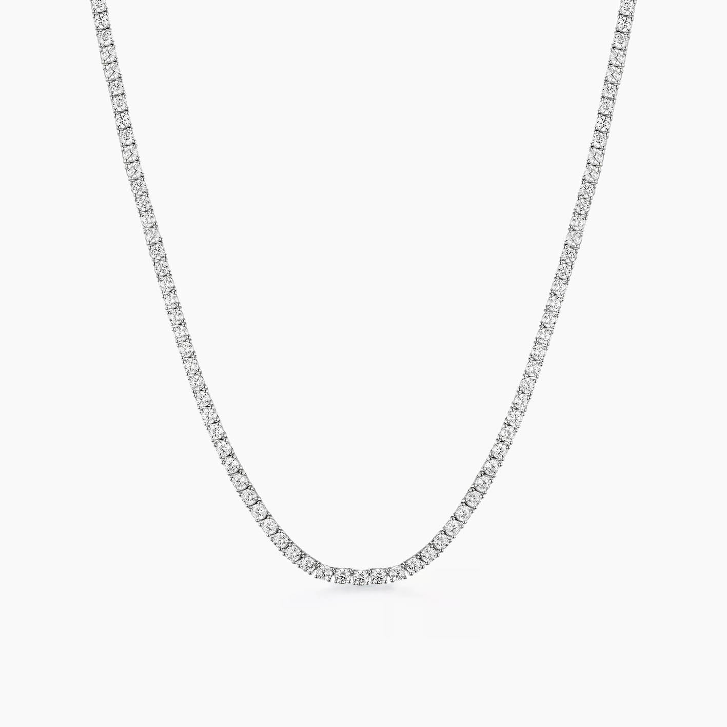embrace 5.70ct diamond tennis necklace in 18k white gold