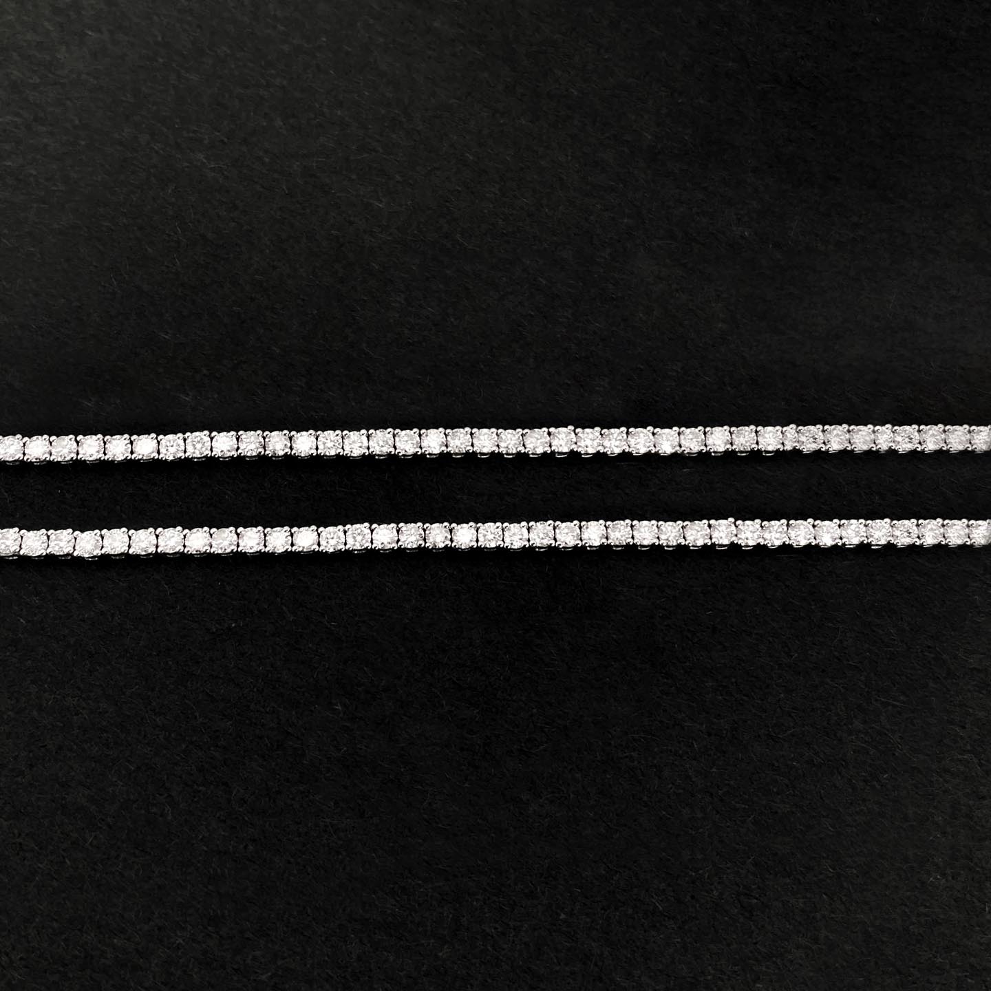 embrace 5.70ct diamond tennis necklace in 18k white gold