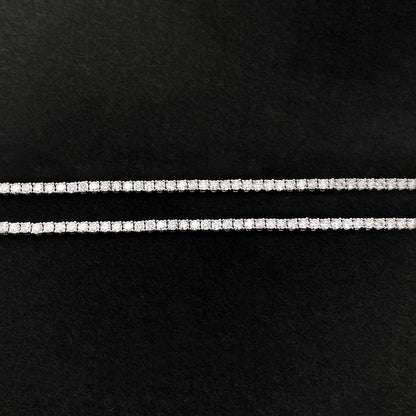 embrace 5.70ct diamond tennis necklace in 18k white gold