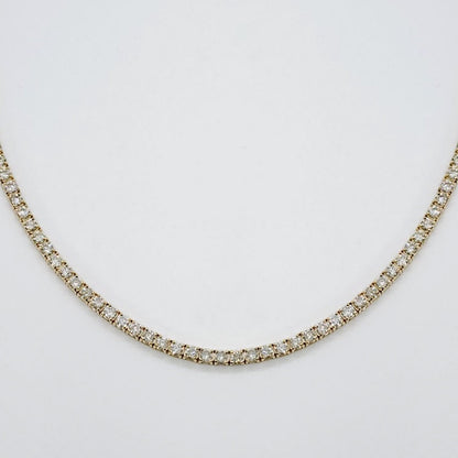 embrace 5ct diamond tennis necklace in 18k gold