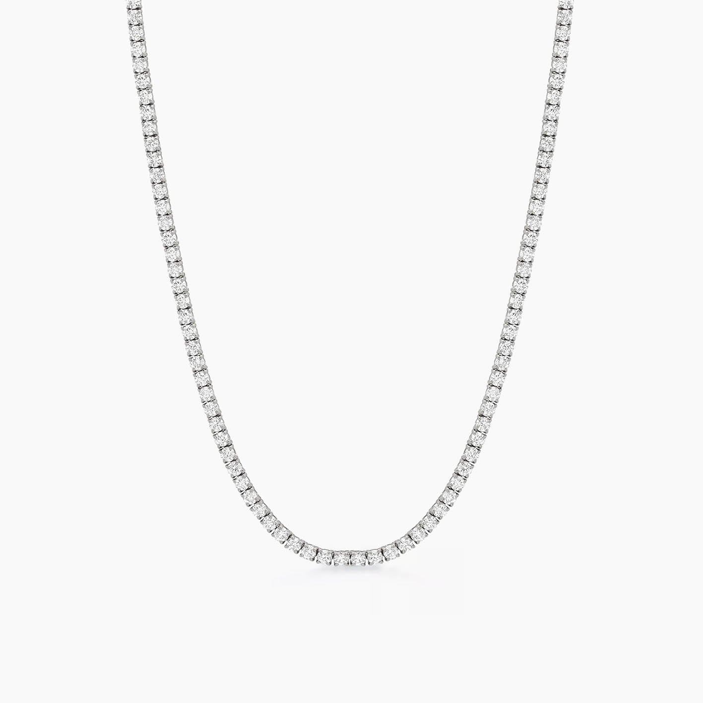 embrace 5ct diamond tennis necklace 18k white gold