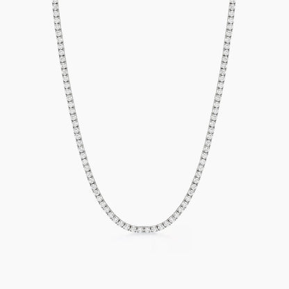 embrace 5ct diamond tennis necklace 18k white gold