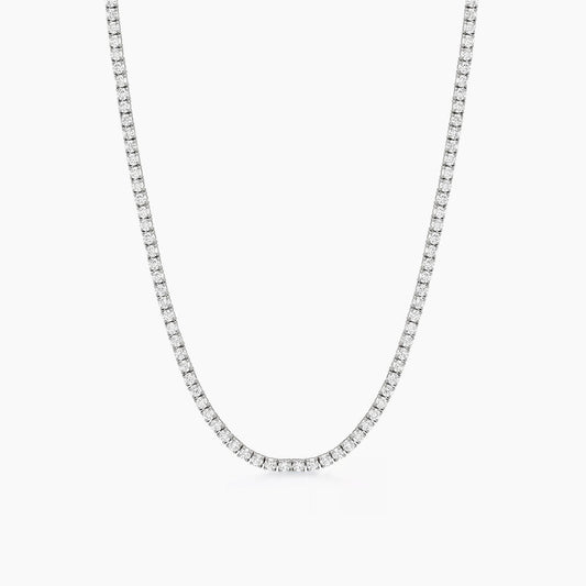 embrace 5ct diamond tennis necklace 18k white gold