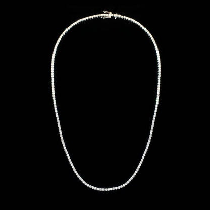 embrace 5ct diamond tennis necklace 18k white gold