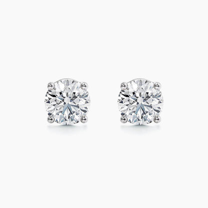 0.6ct diamond stud earrings in 18k white gold