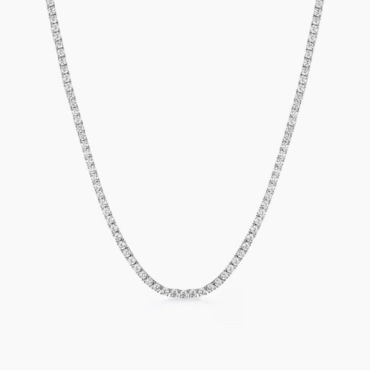 diamond 6.5ct tennis necklace 18k white gold