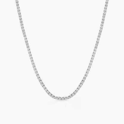 embrace 6ct diamond tennis mecklace in 18k white gold