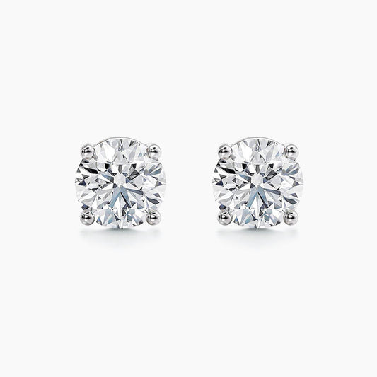 0.8ct diamond stud earrings in 18k white gold