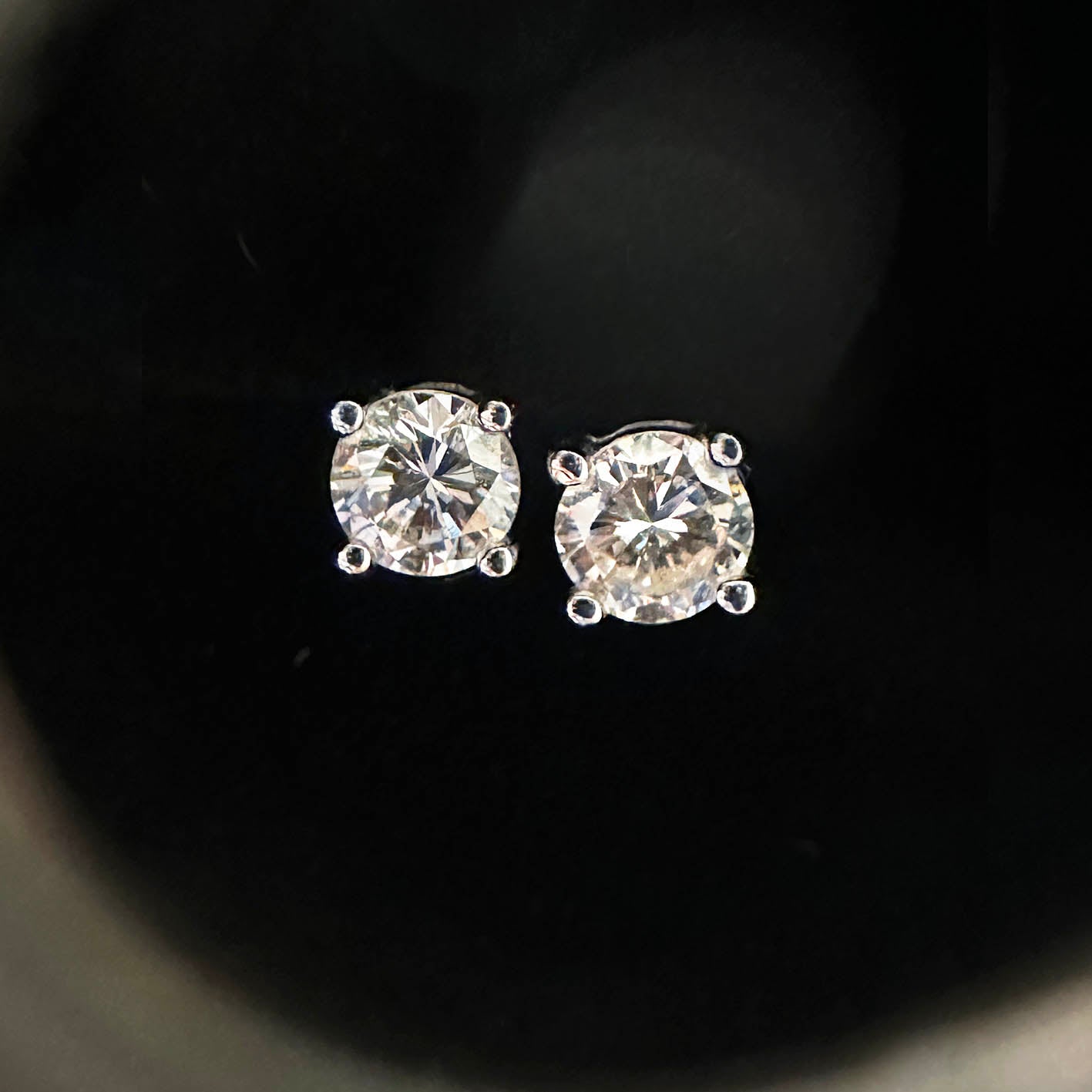 Embrace 0.8ct Solitaire Diamond Earrings in 18K White Gold