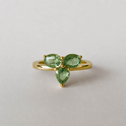 Made to Order - Eden Green Sapphire Ring in 18K Gold