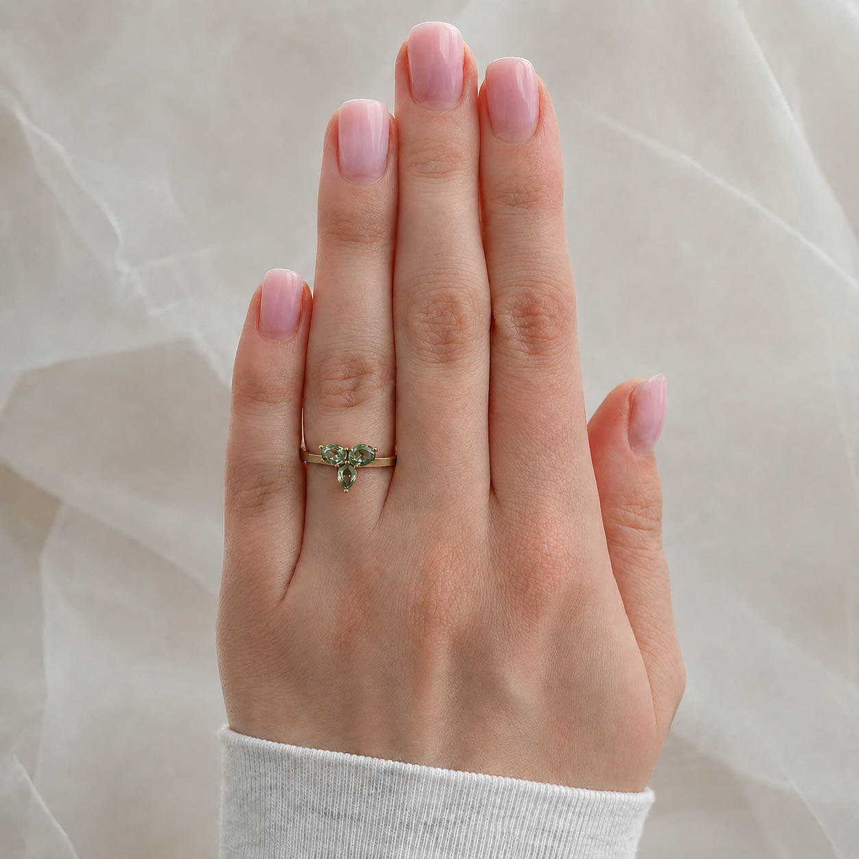 Made to Order - Eden Green Sapphire Ring in 18K Gold
