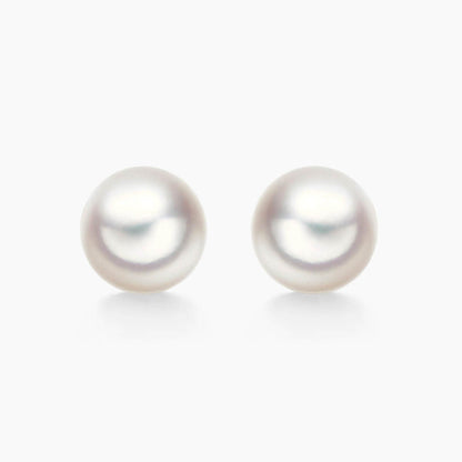 akoya cultured pearl diamond earrings 18k white gold