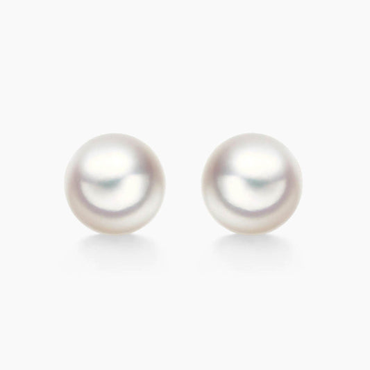 akoya cultured pearl diamond earrings 18k white gold