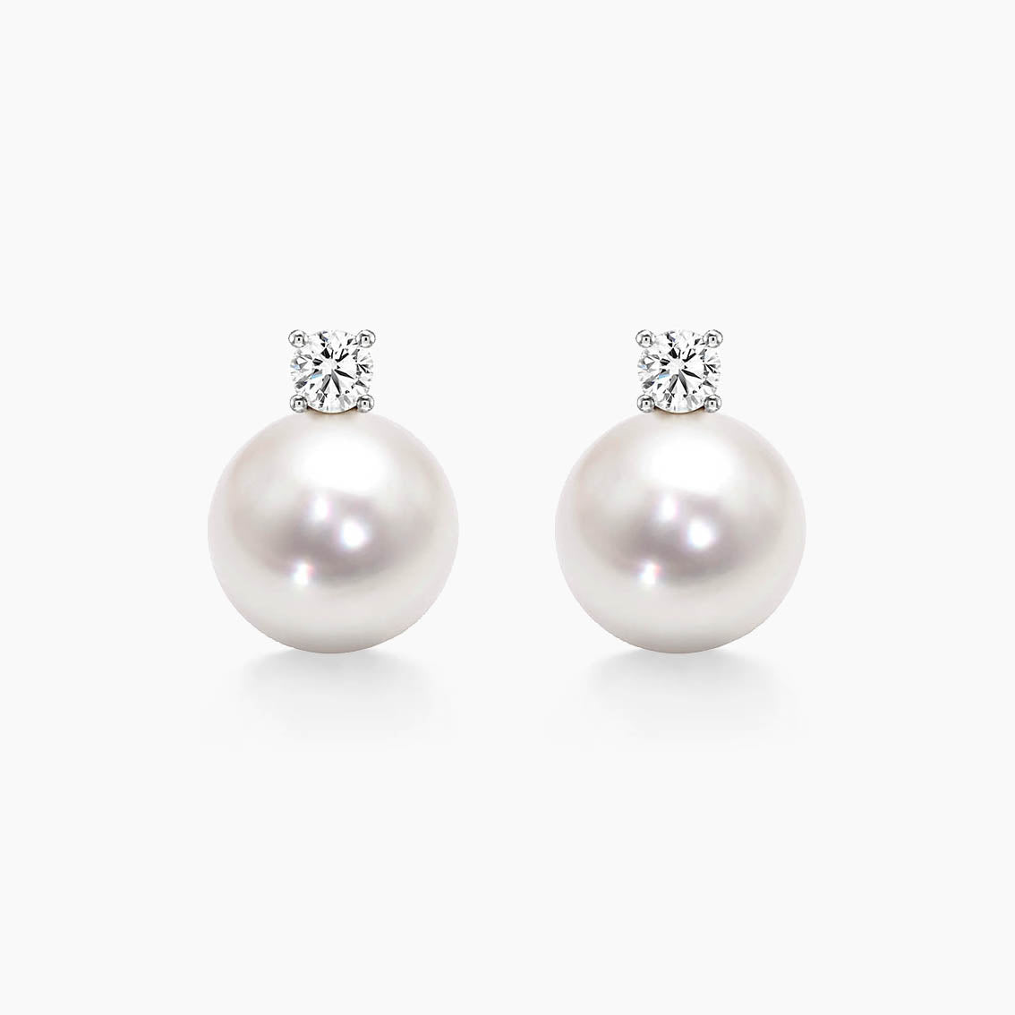 akoya pearl diamond earrings 18k white gold