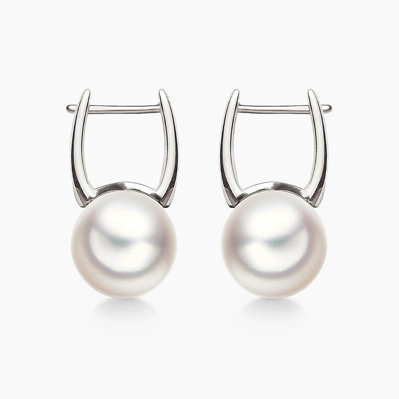 akoya pearl hoop earrings 18k white gold