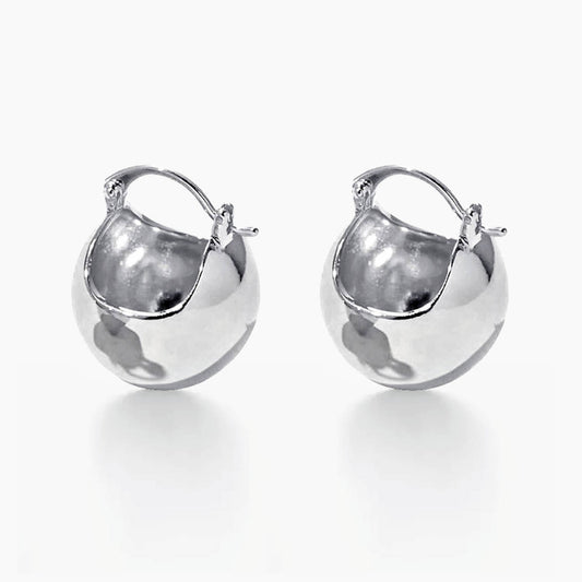 jullie big bll earrings in 18k white gold plated sterling silver