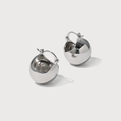 jullie big bll earrings in 18k white gold plated sterling silver