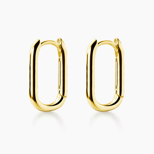 jullie big oval earrings in 18k gold plated silver