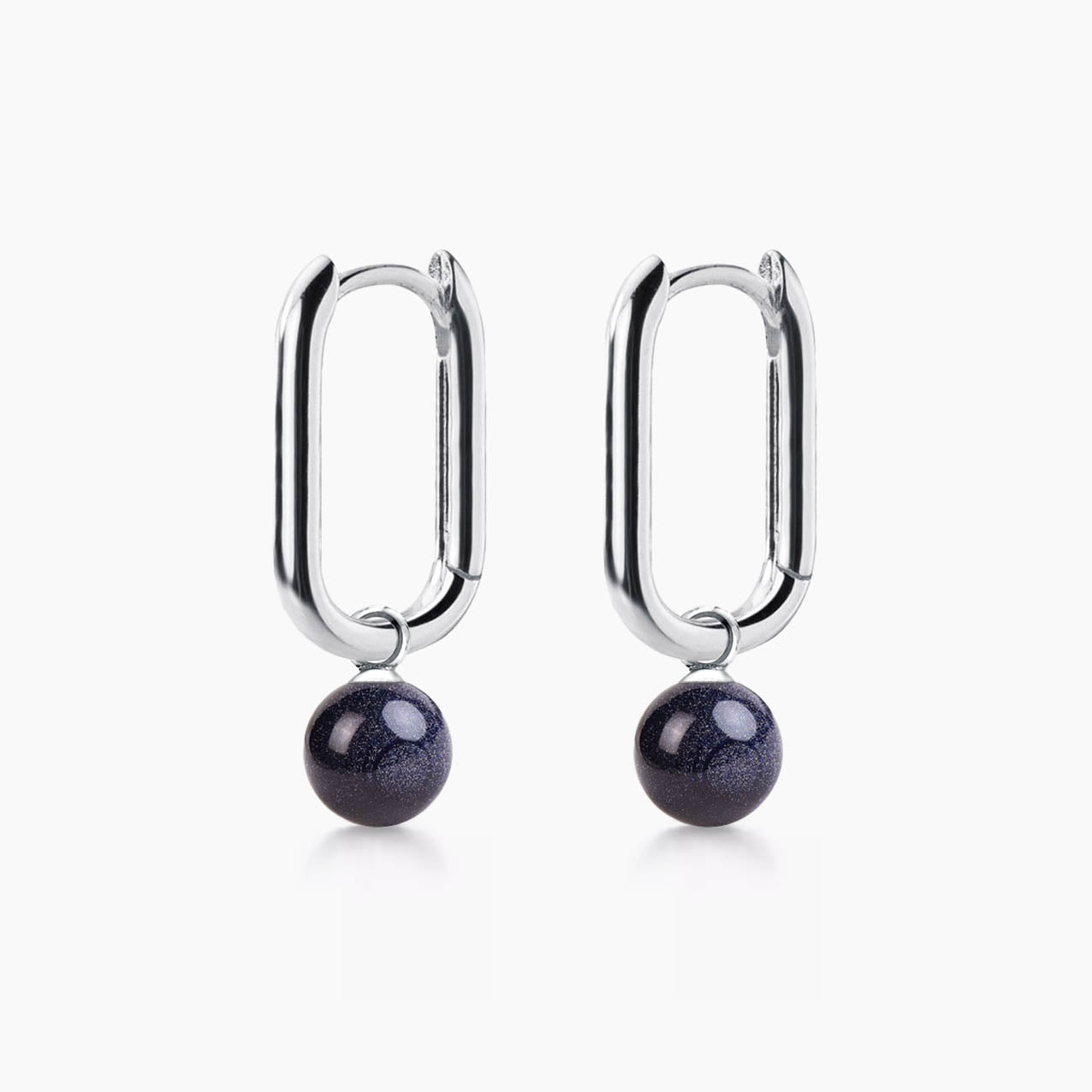 jullie blue sand drop earrings in 18k white gold plated sterling silver