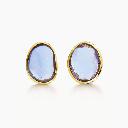 blue sapphire earrings 18k gold