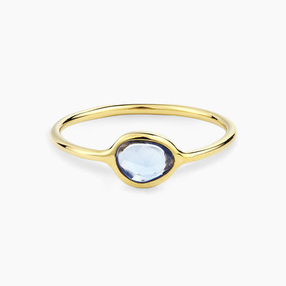 blue sapphire ring 18k gold