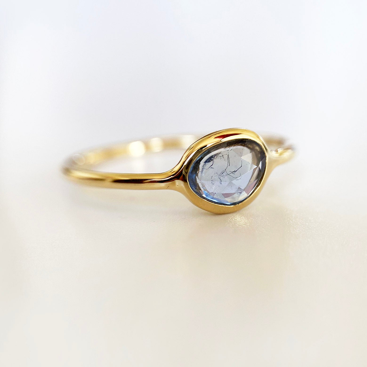 blue sapphire ring 18k gold