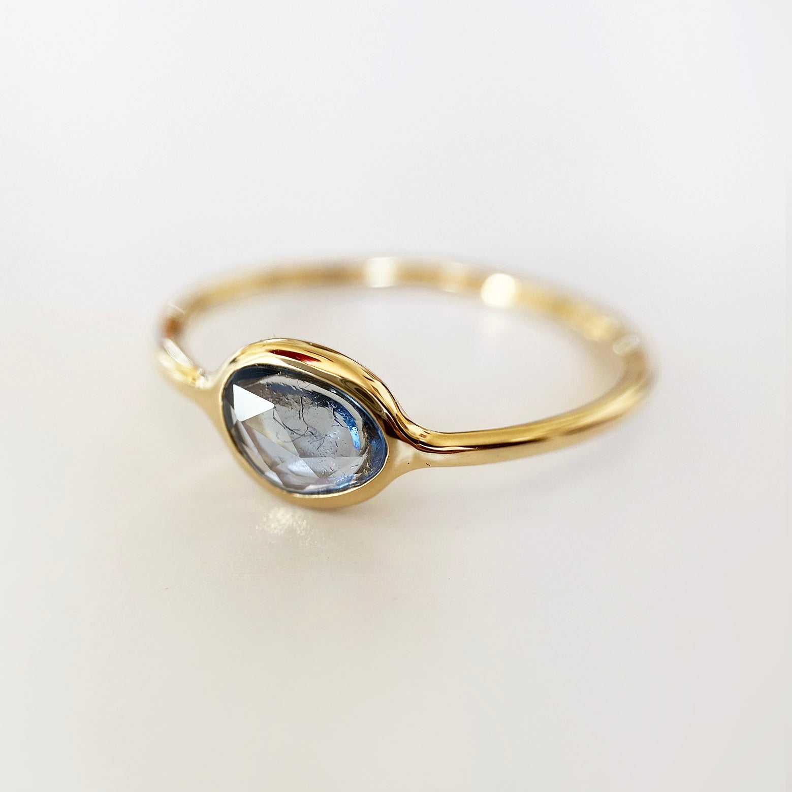 blue sapphire ring 18k gold