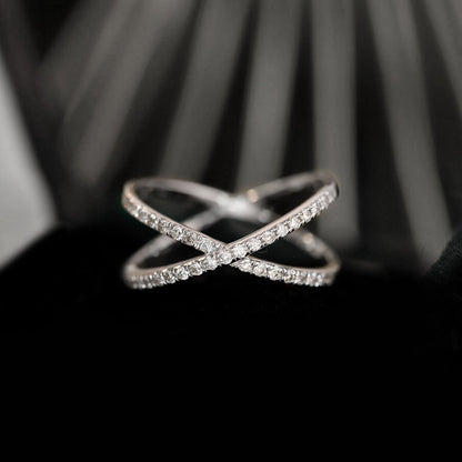 ooak cross diamond ring 18k white gold 