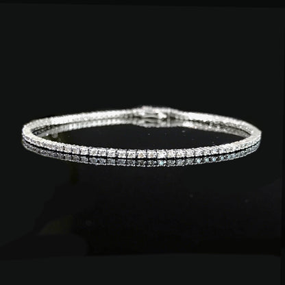 diamond 1ct tennis bracelet 18k white gold