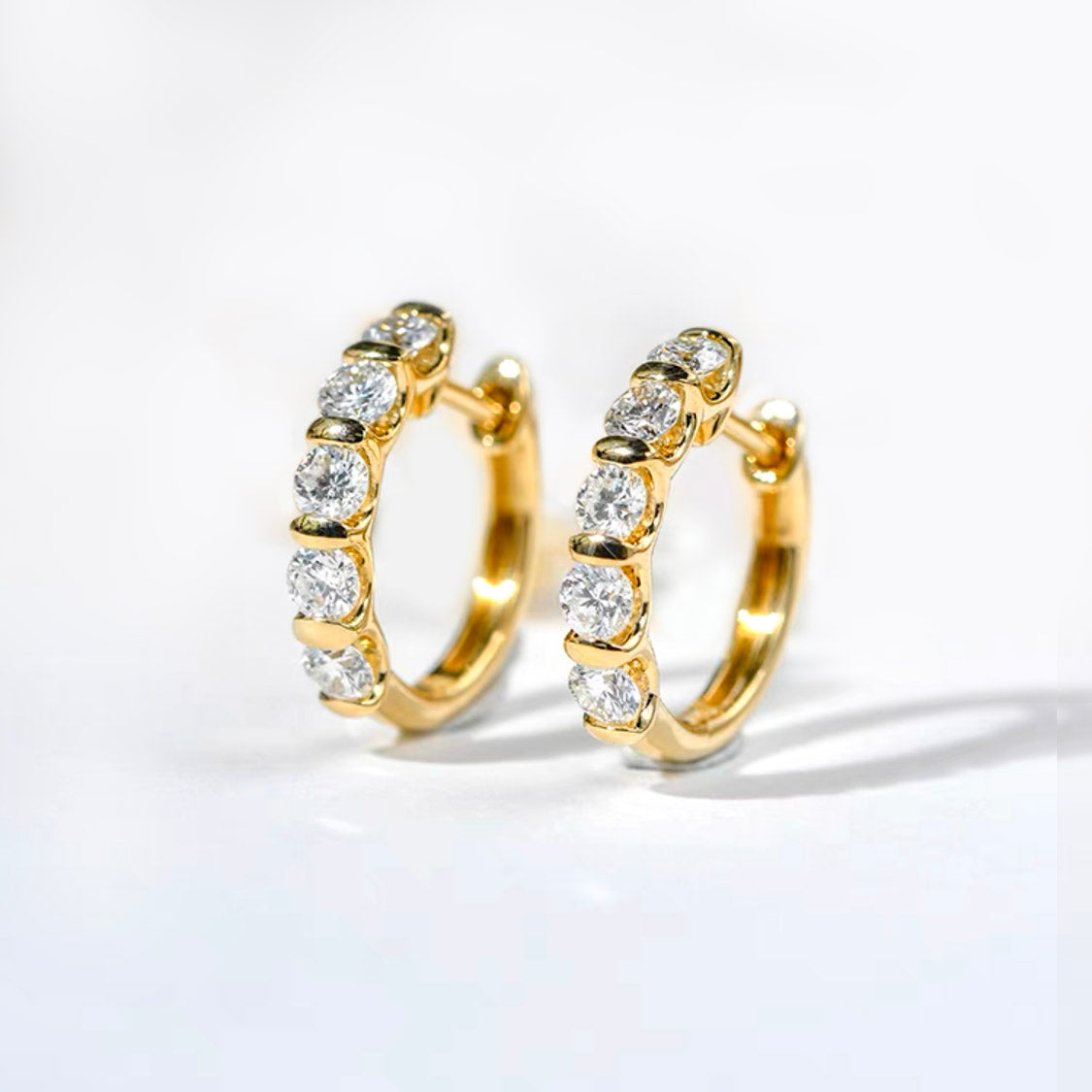 diamond hoop earrings 18k gold