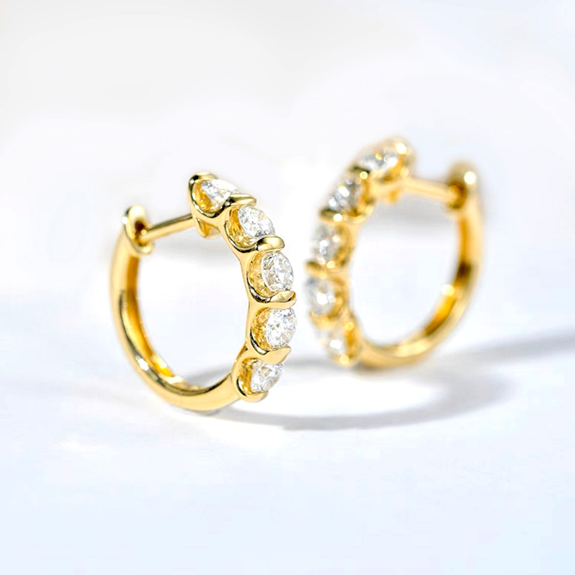 diamond hoop earrings 18k gold