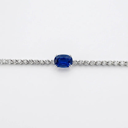 disco 2.16ct sapphire diamond tennis bracelet 18k white gold zoom