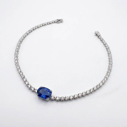 disco 2.16ct sapphire diamond tennis bracelet 18k white gold