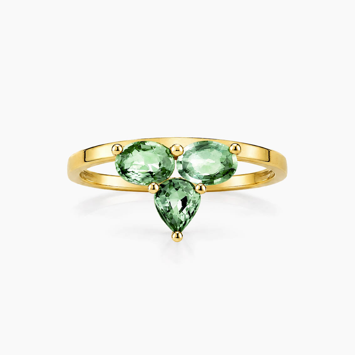 eden green sapphire ring in 18k gold
