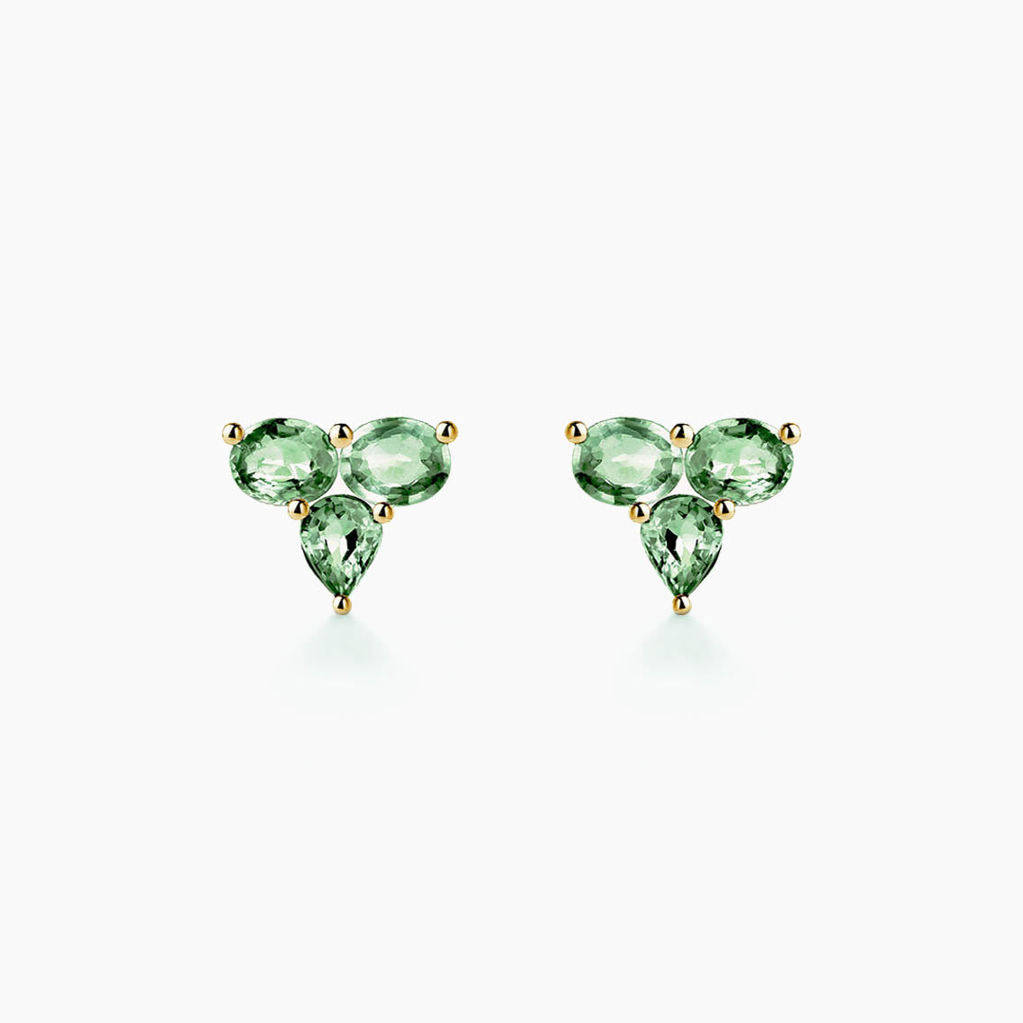 eden small green sapphire earrings in 18k gold
